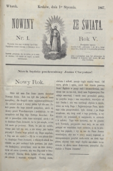Nowiny ze Świata.R.5, nr 1 (1 stycznia 1867) + wkładka