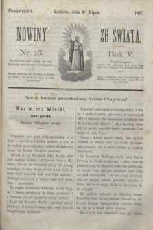Nowiny ze Świata.R.5, nr 13 (1 lipca 1867)