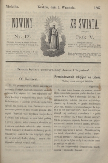 Nowiny ze Świata.R.5, nr 17 (1 września 1867)