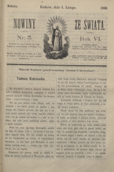 Nowiny ze Świata.R.6, nr 3 (1 lutego 1868)
