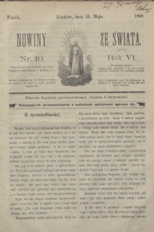 Nowiny ze Świata.R.6, nr 10 (15 maja 1868)