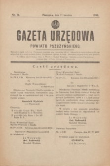 Gazeta Urzędowa Powiatu Pszczyńskiego.1937, nr 16 (17 kwietnia) + dod.