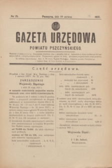Gazeta Urzędowa Powiatu Pszczyńskiego.1937, nr 25 (19 czerwca)