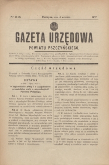 Gazeta Urzędowa Powiatu Pszczyńskiego.1937, nr 35/36 (4 września)