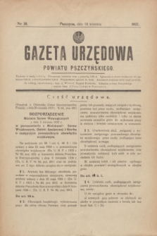 Gazeta Urzędowa Powiatu Pszczyńskiego.1937, nr 38 (18 września)