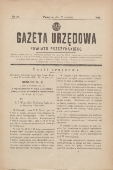 Gazeta Urzędowa Powiatu Pszczyńskiego.1937, nr 39 (25 września)