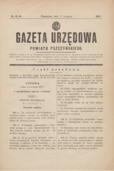 Gazeta Urzędowa Powiatu Pszczyńskiego.1937, nr 45/46 (13 listopada)