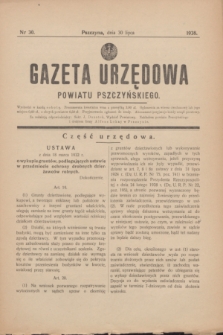 Gazeta Urzędowa Powiatu Pszczyńskiego.1938, nr 30 (30 lipca)