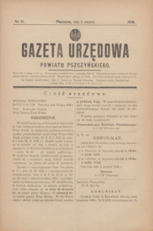 Gazeta Urzędowa Powiatu Pszczyńskiego.1938, nr 31 (6 sierpnia)