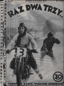Raz, Dwa, Trzy : ilustrowany tygodnik sportowy. 1932, nr 2