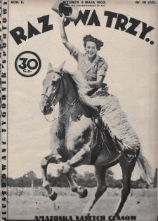 Raz, Dwa, Trzy : ilustrowany tygodnik sportowy. 1932, nr 18