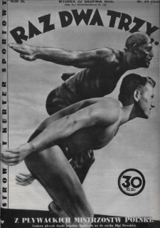 Raz, Dwa, Trzy : ilustrowany kuryer sportowy. 1933, nr 34