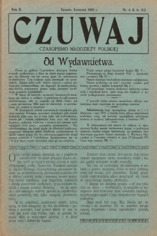Czuwaj : czasopismo młodzieży polskiej. 1920, nr 4 |PDF|