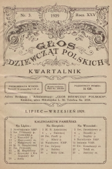 Głos Dziewcząt Polskich. R. 25. 1929, nr 3 |PDF|