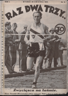 Raz, Dwa, Trzy : ilustrowany tygodnik sportowy. 1931, nr 2