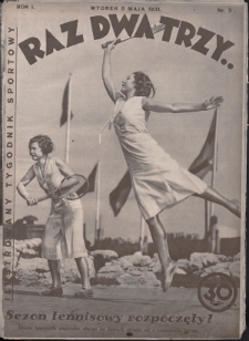 Raz, Dwa, Trzy : ilustrowany tygodnik sportowy. 1931, nr 3