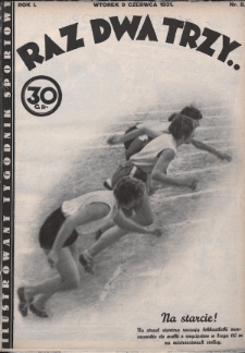 Raz, Dwa, Trzy : ilustrowany tygodnik sportowy. 1931, nr 8