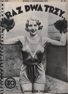 Raz, Dwa, Trzy : ilustrowany tygodnik sportowy. 1931, nr 25