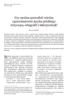 Czy można sprawdzić wiedzę egzaminatorów języka polskiego dotyczącą ortografii i interpunkcji?