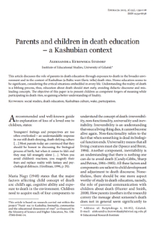 Parents and children in death education – a Kashubian context