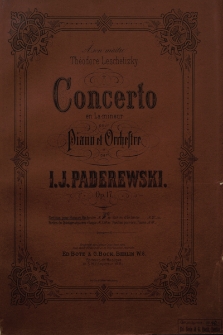 Concerto en la-mineur : pour piano et orchestre : op. 17