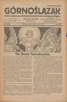 Górnoślązak : pismo codzienne, poświęcone sprawom ludu polskiego na Śląsku.R.26, nr 295 (24 grudnia 1927) + dod.