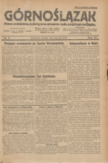 Górnoślązak : pismo codzienne, poświęcone sprawom ludu polskiego na Śląsku.R.27, nr 2 (3 stycznia 1928) + dod.