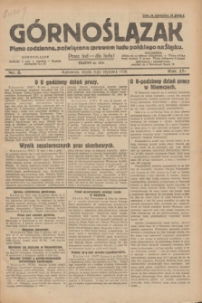 Górnoślązak : pismo codzienne, poświęcone sprawom ludu polskiego na Śląsku.R.27, nr 3 (4 stycznia 1928) + dod.