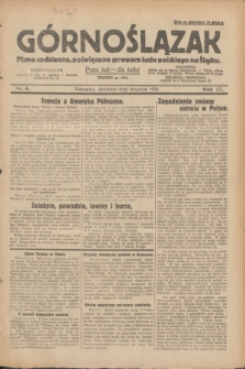 Górnoślązak : pismo codzienne, poświęcone sprawom ludu polskiego na Śląsku.R.27, nr 6 (8 stycznia 1928) + dod.