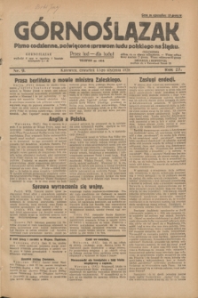Górnoślązak : pismo codzienne, poświęcone sprawom ludu polskiego na Śląsku.R.27, nr 9 (12 stycznia 1928) + dod.