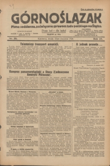 Górnoślązak : pismo codzienne, poświęcone sprawom ludu polskiego na Śląsku.R.27, nr 20 (25 stycznia 1928) + dod.