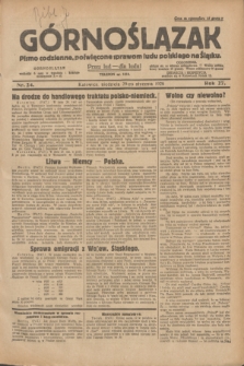 Górnoślązak : pismo codzienne, poświęcone sprawom ludu polskiego na Śląsku.R.27, nr 24 (29 stycznia 1928) + [dod.]