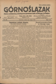Górnoślązak : pismo codzienne, poświęcone sprawom ludu polskiego na Śląsku.R.27, nr 26 (1 lutego 1928) + dod.