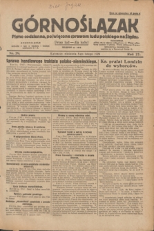 Górnoślązak : pismo codzienne, poświęcone sprawom ludu polskiego na Śląsku.R.27, nr 29 (5 lutego 1928) + dod.