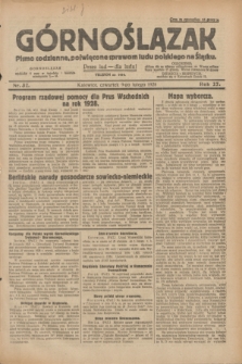 Górnoślązak : pismo codzienne, poświęcone sprawom ludu polskiego na Śląsku.R.27, nr 32 (9 lutego 1928) + dod.