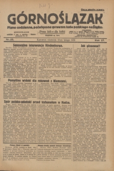 Górnoślązak : pismo codzienne, poświęcone sprawom ludu polskiego na Śląsku.R.27, nr 35 (12 lutego 1928) + dod.