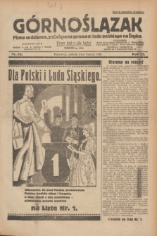 Górnoślązak : pismo codzienne, poświęcone sprawom ludu polskiego na Śląsku.R.27, nr 52 (3 marca 1928) + dod.