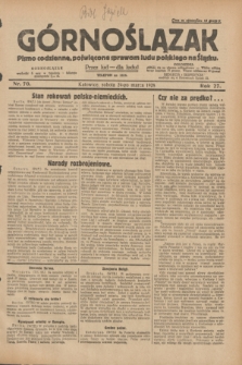 Górnoślązak : pismo codzienne, poświęcone sprawom ludu polskiego na Śląsku.R.27, nr 70 (24 marca 1928) + dod.
