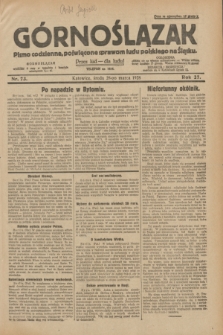 Górnoślązak : pismo codzienne, poświęcone sprawom ludu polskiego na Śląsku.R.27, nr 73 (28 marca 1928) + dod.