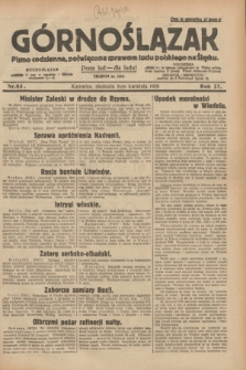 Górnoślązak : pismo codzienne, poświęcone sprawom ludu polskiego na Śląsku.R.27, nr 83 (8 kwietnia 1928) + dod.