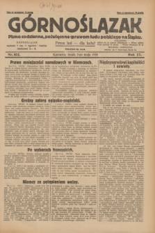 Górnoślązak : Pismo codzienne, poświęcone sprawom ludu polskiego na Śląsku.R.27, nr 102 (2 maja 1928) + dod.