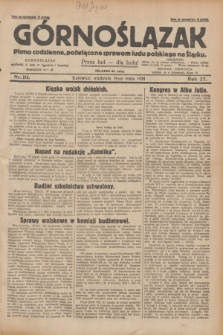 Górnoślązak : pismo codzienne, poświęcone sprawom ludu polskiego na Śląsku.R.27, nr 111 (13 maja 1928) + dod.