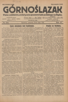 Górnoślązak : pismo codzienne, poświęcone sprawom ludu polskiego na Śląsku.R.27, nr 124 (31 maja 1928) + dod.