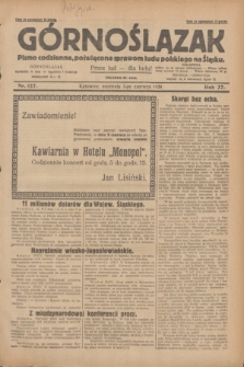 Górnoślązak : pismo codzienne, poświęcone sprawom ludu polskiego na Śląsku.R.27, nr 127 (3 czerwca 1928) + dod.