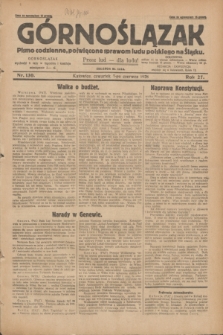 Górnoślązak : pismo codzienne, poświęcone sprawom ludu polskiego na Śląsku.R.27, nr 130 (7 czerwca 1928) + dod.