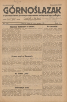 Górnoślązak : Pismo codzienne, poświęcone sprawom ludu polskiego na Śląsku.R.27, nr 135 (14 czerwca 1928) + dod.
