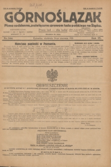 Górnoślązak : pismo codzienne, poświęcone sprawom ludu polskiego na Śląsku.R.27, nr 144 (24 czerwca 1928) + dod.