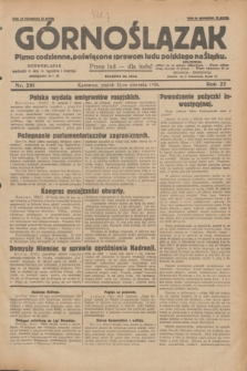 Górnoślązak : pismo codzienne, poświęcone sprawom ludu polskiego na Śląsku.R.27, nr 201 (31 sierpnia 1928) + dod.