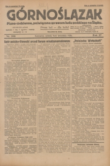 Górnoślązak : pismo codzienne, poświęcone sprawom ludu polskiego na Śląsku.R.27, nr 208 (8 września 1928) + dod.