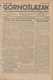 Górnoślązak : pismo codzienne, poświęcone sprawom ludu polskiego na Śląsku.R.27, nr 211 (12 września 1928) + dod.
